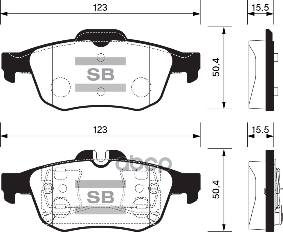 Колодки задние SANGSIN BRAKE SP1396